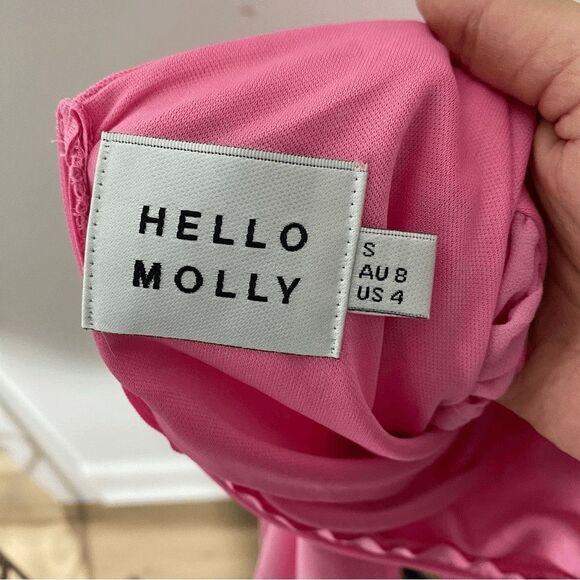 Hello Molly Party It Up Pink Bodycon One Shoulder Dress - Picture 8 of 10